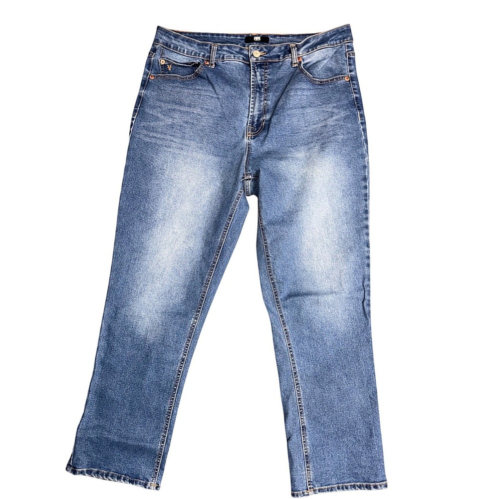 Frye Womens High Rise Straight Leg Jeans Medium Wash Blue Size 12/31 Denim